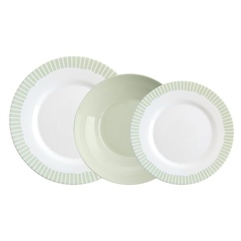 Vajilla Luminarc Romantic Verde 12 Piezas