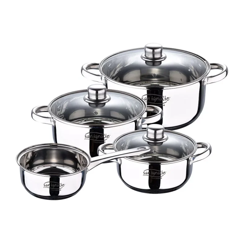 BATERIA 7 PIEZAS DE ACERO INOX IND CASSEL